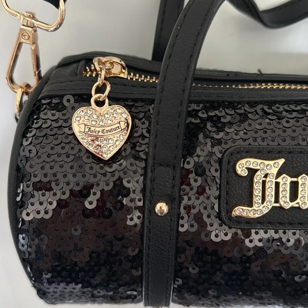Juicy Couture Black Sequin Crossbody Bag - Picture 3 of 6